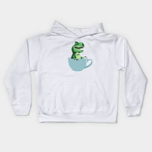 T-Rex in Cup Kids Hoodie